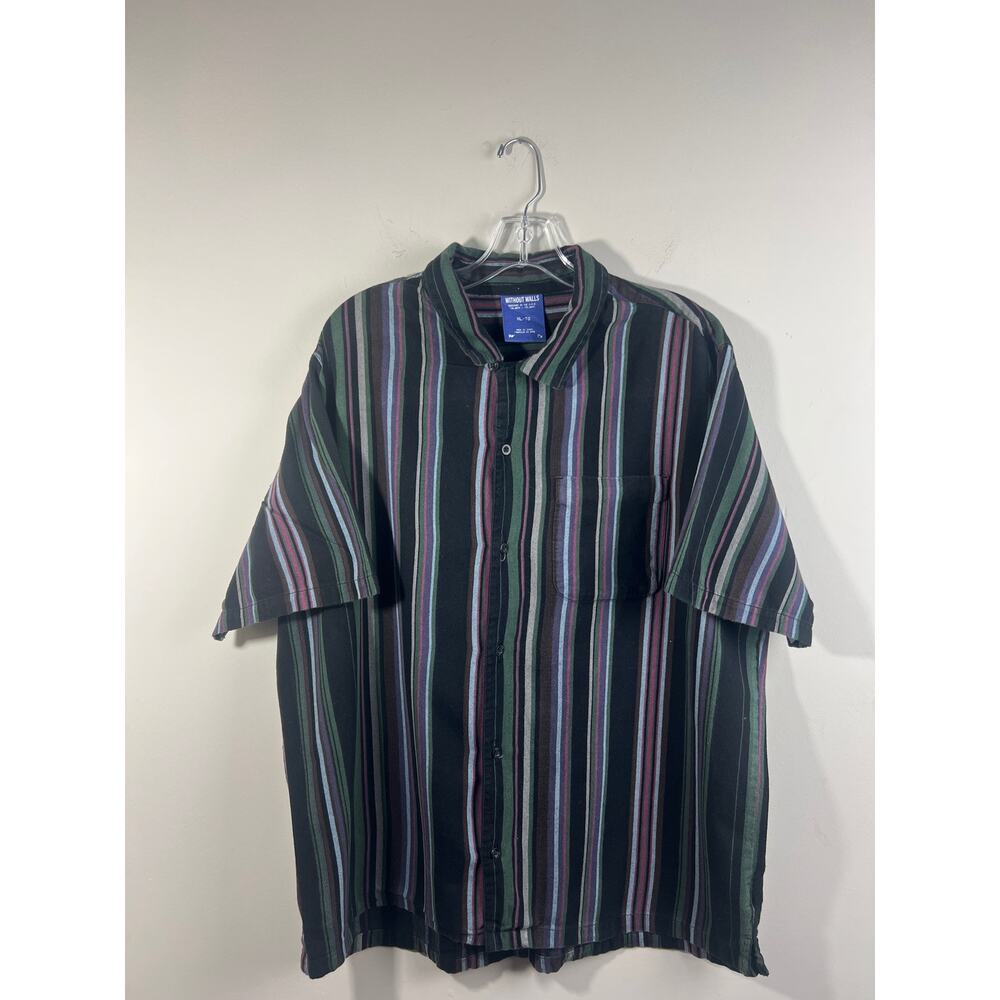 Without Walls Shirt Without Walls
Button Down Short Sleeve Striped Shirt Size XL